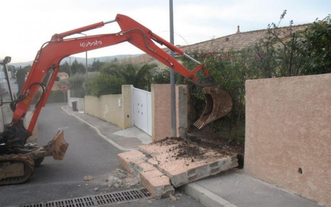 Démolition de muret